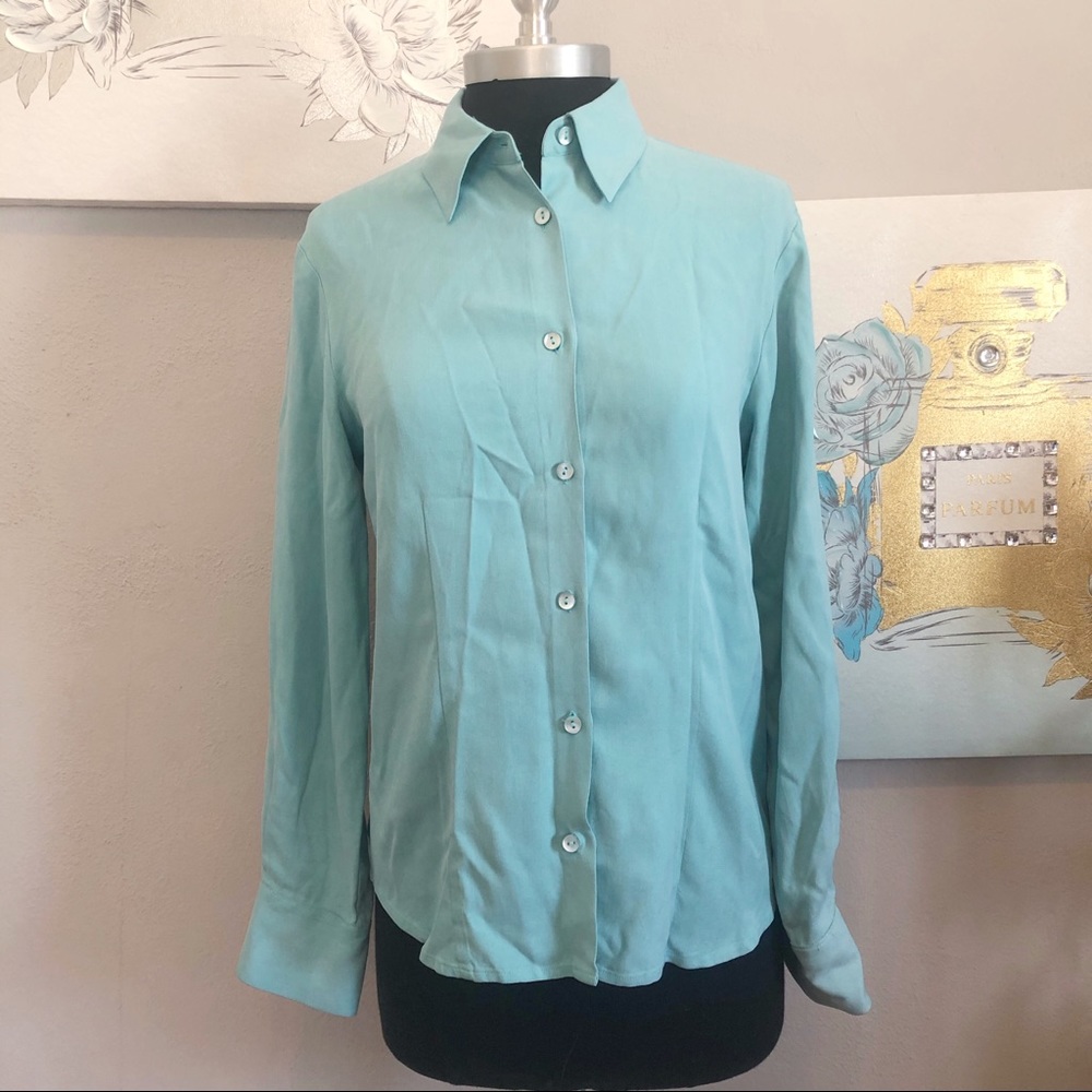 Via Loggia 100% Silk Blouse